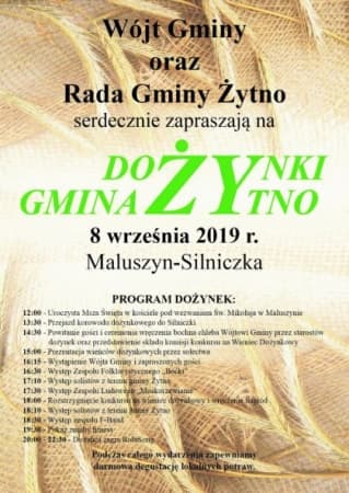 Zaproszenie na dożynki w gminie Żytno