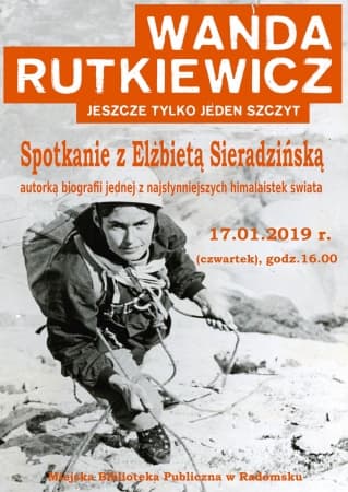 Zaproszenie na spotkanie z autorką biografii o Wandzie Rutkiewicz