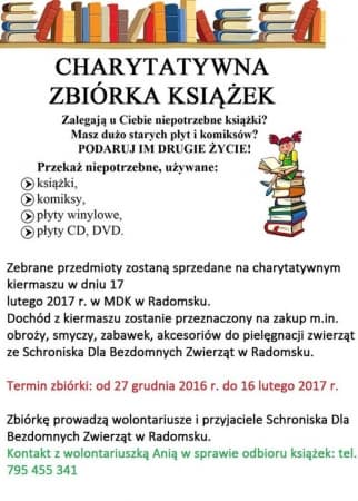 Zbiórka książek dla bezdomnych zwierząt 