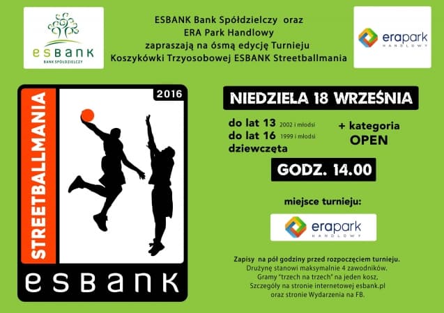 Zbliża się ESBANK Streetballmania 2016 
