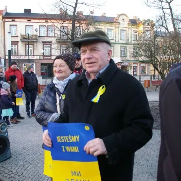 Radomsko: Wiec solidarności z Ukrainą
