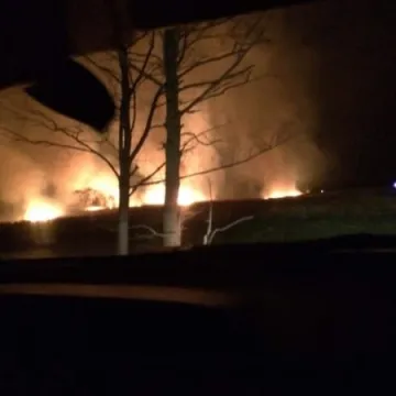 Spłonęło 10 ha traw