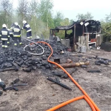 Pożar szopy w Danielowie