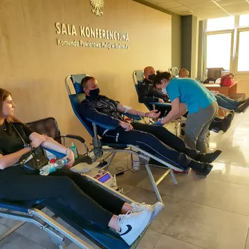 Prawie 21 litrów krwi dla komendanta policji w Radomsku