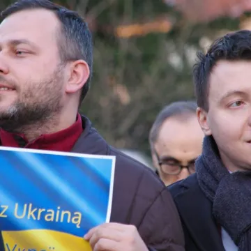 Radomsko: Wiec solidarności z Ukrainą