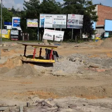 Praca przy przebudowie skrzyżowania wre
