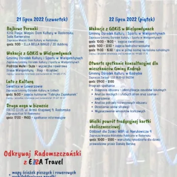 Tydzień w Powiecie Radomszczańskim 18 – 22 lipca