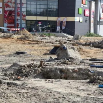 Praca przy przebudowie skrzyżowania wre