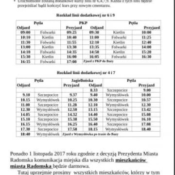 MPK na Wszystkich Świętych