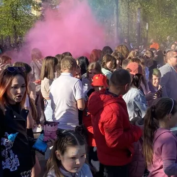 Kolory i bańki mydlane w centrum Radomska
