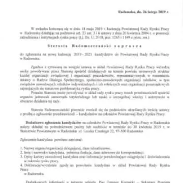 Zostań członkiem Powiatowej Rady Rynku Pracy