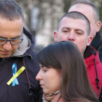 Radomsko: Wiec solidarności z Ukrainą