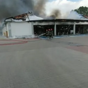 Wielki pożar sklepu Lidl na ul. Jagiellońskiej