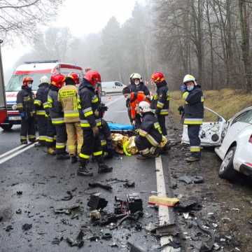 Wypadek w gminie Masłowice. Jedna osoba ranna. Są utrudnienia