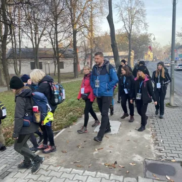 Na trasie Pieszego Maratonu Niepodległości