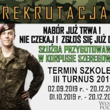 Wstąp do wojska. Trwa nabór do służby przygotowawczej 