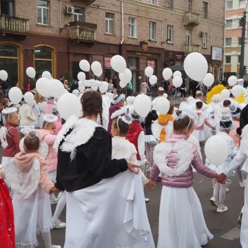 Władze powiatu radomszczańskiego na urodzinach miasta Równe