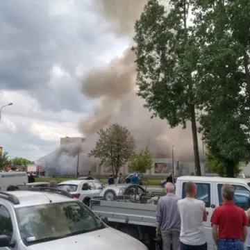 Wielki pożar sklepu Lidl na ul. Jagiellońskiej