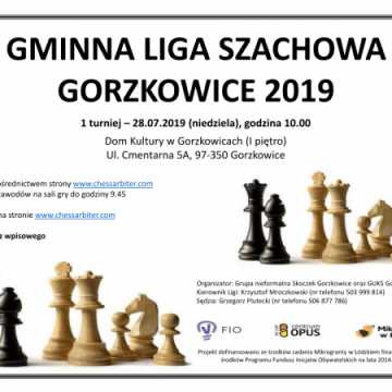 Zaproszenie na Gminną Ligę Szachową w Gorzkowicach