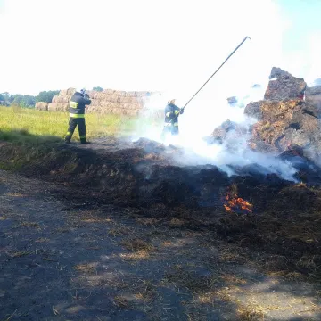 Pożar balotów siana w gm. Wielgomłyny