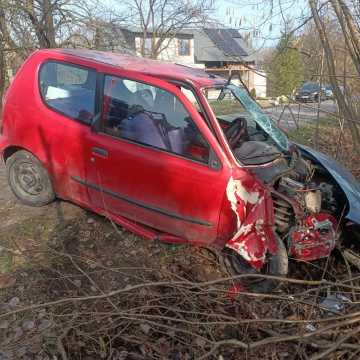 Zdarzenie drogowe w miejscowości Huta Drewniana Kolonia. 19-latek był pijany