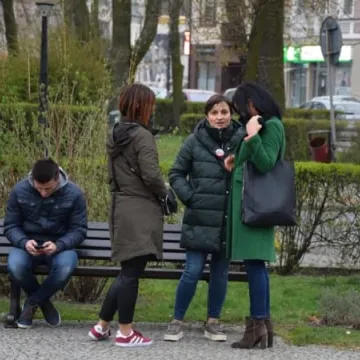 Wiec poparcia dla strajkujących nauczycieli w Radomsku