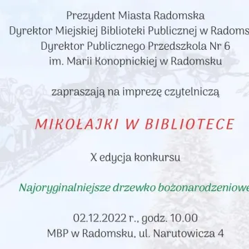 Czytelnicze Mikołajki w bibliotece w Radomsku