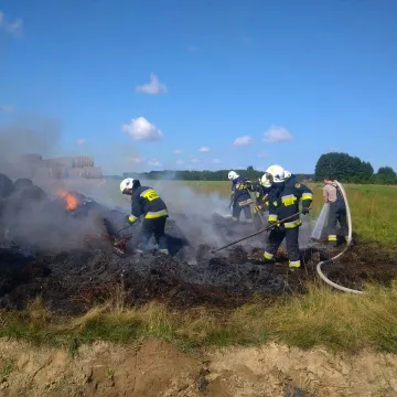 Pożar balotów siana w gm. Wielgomłyny
