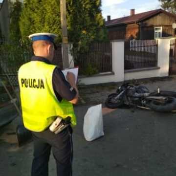 Wypadek z udziałem motocyklisty w Radomsku