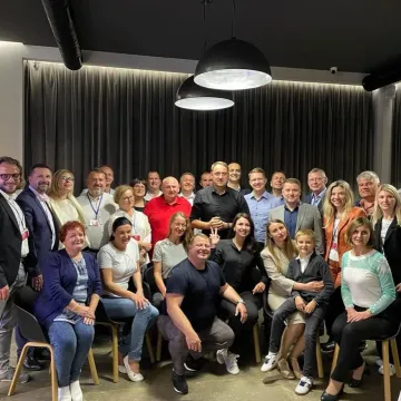 Władze powiatu radomszczańskiego na urodzinach miasta Równe