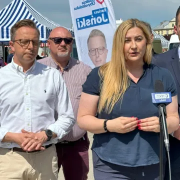 Dariusz Joński (KO) odwiedził Radomsko. Zachęcał do udziału w wyborach do Parlamentu Europejskiego