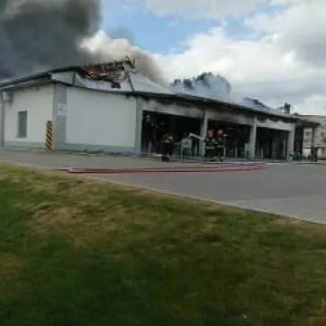 Wielki pożar sklepu Lidl na ul. Jagiellońskiej