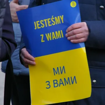 Radomsko: Wiec solidarności z Ukrainą