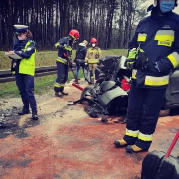 Czołowe zderzenie pojazdów w gm. Kamieńsk