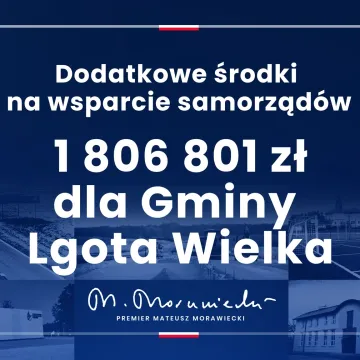 Blisko 48 mln złotych dla samorządów z powiatu radomszczańskiego