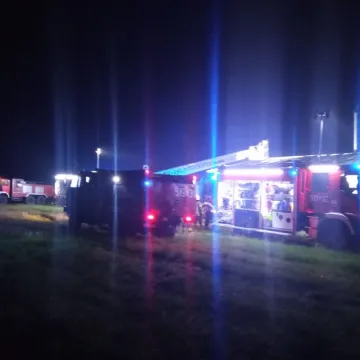 Pożar stolarni w Kolonii Myśliwczów