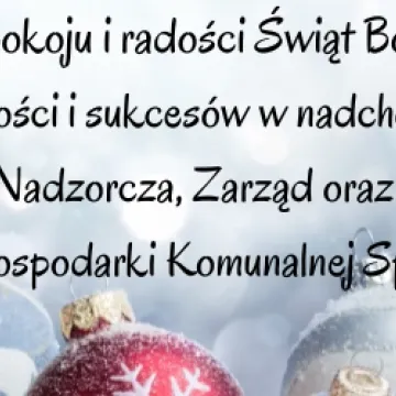 Życzenia z okazji Świąt Bożego Narodzenia