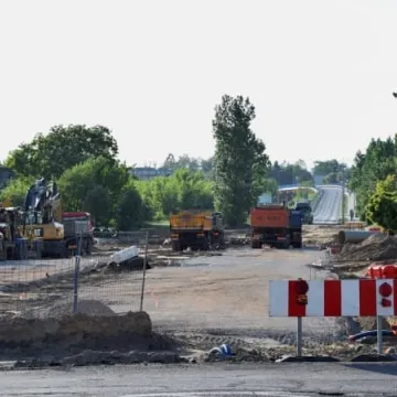 Prace przy budowie ronda na ul. Brzeźnickiej