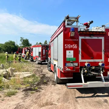 W Wiewiórowie paliła się koparka