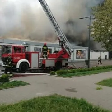 Wielki pożar sklepu Lidl na ul. Jagiellońskiej