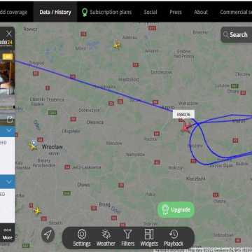 Amerykański samolot wojskowy krąży w okolicy Radomska