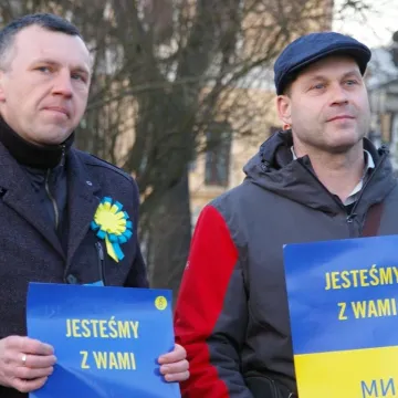 Radomsko: Wiec solidarności z Ukrainą