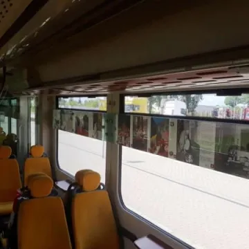 Pociąg Papieski na stacji w Radomsku 