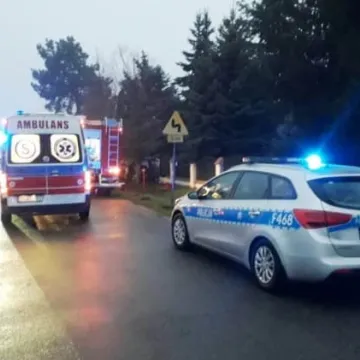 Wypadek w m. Borowe. Ford uderzył w posesję