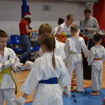 Karatecy na tatami na turnieju w Radomsku