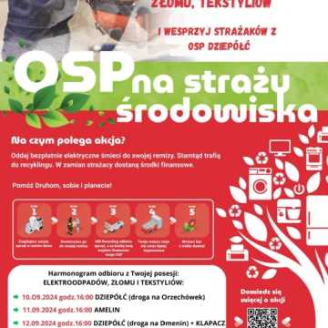 OSP na straży środowiska. Druhowie z OSP Dziepółć zbierają, elektrośmieci, złom i tekstylia