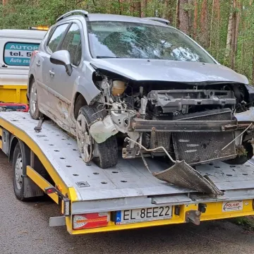 24-letni kierowca wjechał w drzewo. Prawdopodobnie nie dostosował prędkości do warunków panujących na drodze