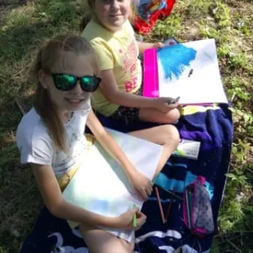 Plener malarski młodych artystów z Przedborza