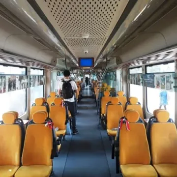 Pociąg Papieski na stacji w Radomsku 