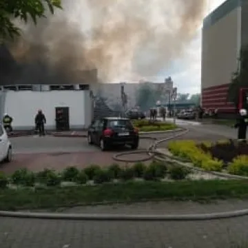 Wielki pożar sklepu Lidl na ul. Jagiellońskiej